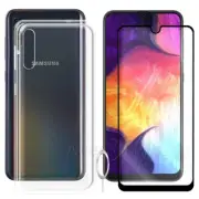 Premium Real Ultra-Clear Screen Protector Soft TPU Case f Samsung Galaxy A50 USA