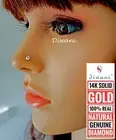 3.0mm Natural White Topaz Nose Lip Ear Labret Tragus Earring Stud Piercing Screw