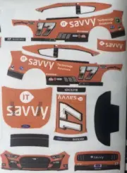 Custom 2022 Chris Buescher #17 ITSavvy 1/64 Scale NASCAR Peel & Stick Decals