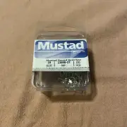 100 Mustad Round Bent Sea Hooks 2369B-DT Size 19 Duratin