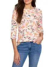 Nzt By Nic+Zoe In Flight Boat Neck Top