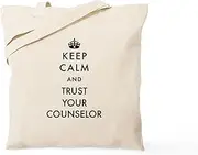 [CafePress] Keep Calm and Trust Your Counselor Tote Bag Natural Canvas Tote Bag, Reusable Shopping Bag