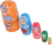 ERINGOGO 1 Set Hand Painted Russian Nesting Dolls Set Matryoshka Dolls Craft Kit for Unique Decorative with Design Year and Birthdays
