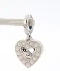 New 100% PANDORA 925 Pearlescent White Heart MoM Appreciation Charm 792649C01
