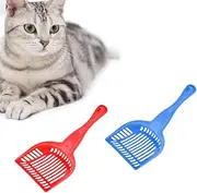 2-Pack - Poop Scoop, Cat Litter Scoop, Cat Litter Box Scoop, Kitten Supplies, Cat Products, Cat Feces Scoop, Cat Litter Scoop (Red/Blue)