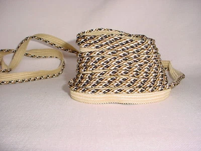 18-1/4Y FABRICUT AMARETTO IN PEPPERCORN CORDING DRAPERY UPHOLSTERY TRIM