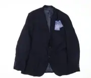 Marks & Spencer Men's Blue Long Blazer Size 44L