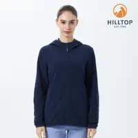 在飛比找momo購物網優惠-【Hilltop 山頂鳥】POLARTEC刷毛外套 女款 藍