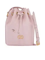 Valentino Garavani Mini Leather Bucket Bag With Adjustable Strap