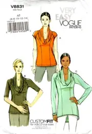 Very Easy Vogue Sewing Pattern V8831 Misses Top and Tunic Size 6-14