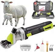 Electric Sheep Shearing Clippers, 850W Professional Sheep Shears with 6-Speed Adjustment, 9/13 Tooth Stainless Steel Blade, Farm Livestock Wool Clipper Tools Set for Alpacas, Goats 13-Tooth