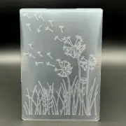 3D Plastic Embossing Folder Template Dandelion Texture A6 Size for Card Making D