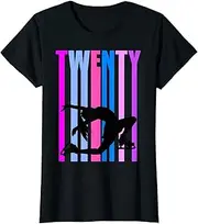 [X.Style] Girls 20th Birthday Ice Skating Skater Skate Girls Teen ds839 T-Shirt (S) Black