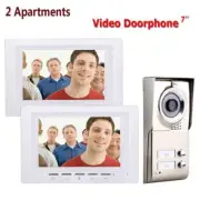 7inch TFT 2 Apartments Video Door Phone Intercom System IR-CUT HD 1000TVL Camera