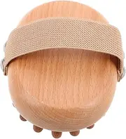 OFFIGAM Scalp Massaging Brush Wooden Manual Massager Solid Wood Foot Massager Tool Multipoint Bump Design for Meridian Activation Brush for Hair