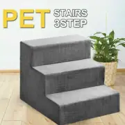 New Pet Ramp Memory Foam Dog 3 Steps Stairs Portable Cat Foldable Ladder For Bed