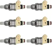 6pcs Fuel Injector Nozzles INP-051 Compatible for Mitsubishi Montero Eclipse Galant Mirage Eagle