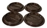 Upright Piano Caster Cups Brown Lucite Set of 4