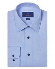 David Donahue Slim Fit Textured Dress Shirt