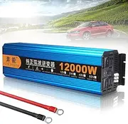 Power Inverter,Pure Sine Wave 12V/24V to 220V Car Inverter with Remote Control,DC to AC Power Converter with 2 AC Outlets/1 USB Port/LCD Display,Car/Truck/RV/Solar Inverter,12000W-24Vto220V