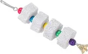 TOYANDONA Pet Teeth Grinding Stone Chinchilla Parrot Beak Grinding Toy Bird Chew Toy String for Small Animals Birds Cage Accessory