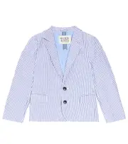 [Scotch & Soda Kids] Scotch & Soda Kids Striped cotton seersucker blazer Y 12 blue