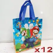 12pc Wholesale Kids Super Mario Non-Woven Gift Bag Party Packing Bags Showbag
