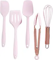 CHILDWEET Cooking Fun for Boys and Girls Baking Tools Set Silicone Spatulas Whisk Tongs for Home School Use