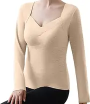 [PUCHEN] Womens Ski Base Layer | Soft Lined Underlayer for Ski - Absorb Sweat Ladies Base Layer Thermal Underwear with Bra Pad for Climbing