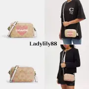 NWT Coach CO939 CO940 Mini Jamie Camera Bag In Signature Canvas With Heart Print