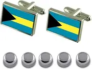 [Select Gifts] Shirt Dress Studs The Bahamas Flag Cufflinks