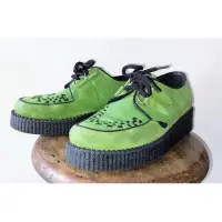 在飛比找蝦皮購物優惠-英國Underground經典款綠色麂皮厚底鞋 龐克鞋