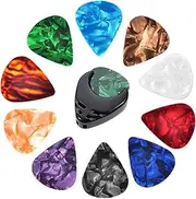 Guitar Picks - Light Guitar Picks,0.46mm Thick, Colorful 10X Bulk For Classical Beginner Flatpicking Fingerstyle -Music -Enthusiasts