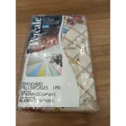Pair Of Standard Pillow Cases Percale By Montgomery Wards Vintage