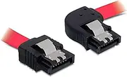 50CM Straight to Right Side Angle 6Gb/s SATA3 Serial ATA Data Cable with Latch Compatible with PC SATA 3.0 SATAIII 6Gbps Hard Drive Disk, SSD