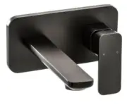 ikon SETO Wall Mixer and Spout Combination Unit - Matt Black