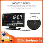 Electronic Smart Alarm Clock Snooze Bedside Table Time Temperature Display USB