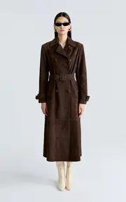 [Nour Hammour] Tate Double-Breasted Lambskin Trench