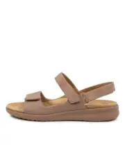 New Ziera Benji Xw Taupe Taupe Leat Womens Shoes Casual Sandals Sandals Flat