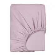 LINENOVA Premium 100% Cotton Fitted Sheet(Queen,Dusty Pink)