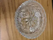 Princess House #830 24% Lead Crystal Three Light Taper Candle Holder with Box