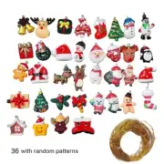 Christmas Tree Ornament 36 Pcs DIY Earring Ring Jewelry Costume Accessory
