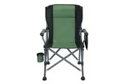 Folding Camping Chair Outdoor Camp Beach Picnic Hiking Fishing Seat Patio Lawn Seating Furniture Portable Lightweight with Armrests Cup Holder Green