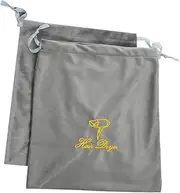 Compact Hair Dryer Drawstring Bag 2pcs Storage Pouches 25x30cm for Travel Business Lightweight