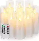 Homemory Pure White Acrylic Flameless Candles, LED