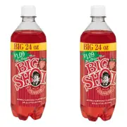 NEW‼ Big Shot STRAWBERRY Soda Beverage New Orleans 24oz. 2-Pack • NOT EXPIRED‼