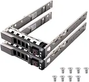 2pcs Pack 2.5" SAS SATA Hard Drive Tray Caddy 8FKXC 08FKXC Compatible for Dell PowerEdge R630 R730 R730XD T630 R430 T430 PowerVault MD1420 MD3420 Series