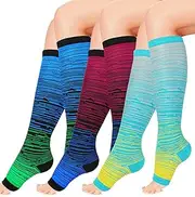[Sooverki] Copper Compression Socks for Women & Men Open Toe 20-30mmHg is Best Support for Circulation Recovery and All Day Wear