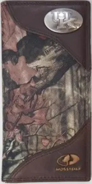 ZEP-PRO Kentucky Wildcats Leather & Nylon MOSSY OAK Camo WALLET TIN GIFT BOX