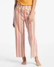 Billabong Kids Girls Youth No Homework Stripe Soft Knit French Terry Ankle Pants